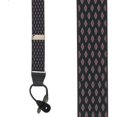 thumbnail image 2 of SuspenderStore Jacquard Diamond Burst Suspenders- 1.5-Inch Wide Elastic - Button - 3 Colors & 3 Sizes, 2 of 4
