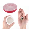 thumbnail image 4 of Unique Bargains 1 Pc 7 Grids Flip Up Circular Pill Case Lightweight for Travel Purple, 4 of 6