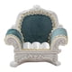 thumbnail image 5 of Adorno decorativo para sofá en miniatura a escala 1:12, accesorio elegante para casa de muñecas de resina. Azul oscuro, 5 of 9