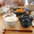 thumbnail image 2 of 1 Pc Japanese Style Miso Soup Bowl Rice Bowl Cooking Bowl Dessert Bowl Black, 2 of 9