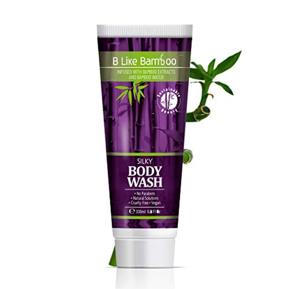 B Like Bamboo Sulfate Free Silky Body Wash Natural Shower Gel for
