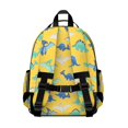 thumbnail image 3 of Yellow Cartoon Dinosaurs Pattern Cute School Backpack Bag for School with Padded Back and Adjustable Shoulder Straps 15.25"x11.5"x5.25", 3 of 5