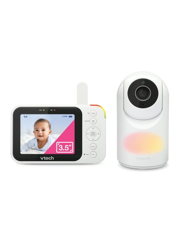 VTech 3.5" Digital Video Baby Monitor with Pan and Tilt and Night Light, VM4263 (White)