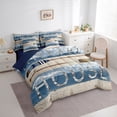 thumbnail image 3 of Feelyou Rustic Boat Paddle Bedding Comforter Set 7pcs, Western Lodge Cabin Queen Bedding Sets, Countryside Cabin Reversible Queen Sheet Sets, Luxury Bedroom Decor, 3 of 7