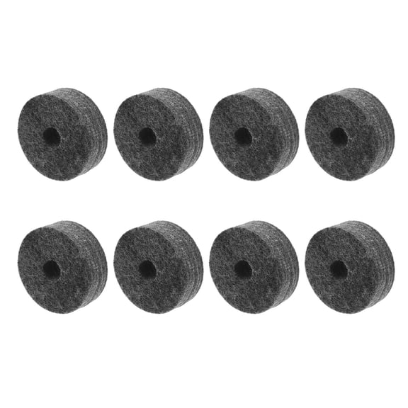 WEUVEB Snare Drum Pad Felt Grey Nonslip Design for Drumming Stability 8Pcs