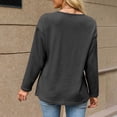 thumbnail image 5 of Edvintorg Knit Cardigans for Women V Neck Long Sleeve Loose Casual Button Down Cardigan Women's Clothes Black S-2XL, 5 of 5