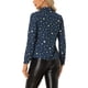 thumbnail image 3 of INSPIRE CHIC Blusa Metálica Vintage de Manga Larga con Estrellas Brillantes para Mujeres XS Azul Oscuro, 3 of 6