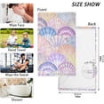thumbnail image 2 of Coolnut 2 PCS Hand TowelsSea Shell 16 x 28 Inch Soft Highly Absorbent Cotton Bathroom Towels for Bathroom Ktichen Travel SPA Gym, 2 of 6