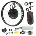 thumbnail image 1 of Kit de motor de cubo sin escobillas para bicicleta eléctrica, bicicleta eléctrica de 26 pulgadas, motor de cubo de tracción trasera en pulgadas, kit de conversión de rueda trasera de bici, 1 of 9