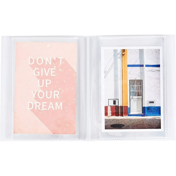 36 Pictures Clear Cover Photo Album 4x6 Portfolio Folder Photo Book Clear Pages Hold Card Holder for Artwork Great Art Book for Postcards or Picture Storage