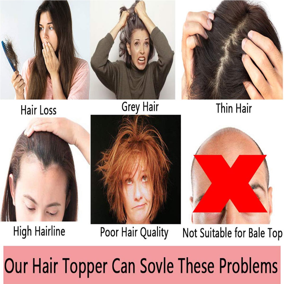 SEGO Clip in Hair Extensions Human Hair Toppers 100% Real Human Hair Silk Base Topper for Thinning Hair Natural Black Hair Pieces