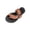 Brown, variant on DeHolifer Women's Sandals Strappy Leather Flats Sandal Cute Dressy Toe Ring Open Toe Slip on Slide Sandals