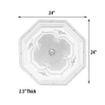 thumbnail image 5 of White and Silver Four Leaf Clover Octagon Chandelier Ceiling Medallion 24in, 5 of 5