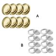 thumbnail image 4 of Cateissary 24 tapas para conservas de boca regular, bandas de tipo dividido a prueba de fugas para conservas en tarro Mason Cocina y Comedor Dorado, 4 of 6