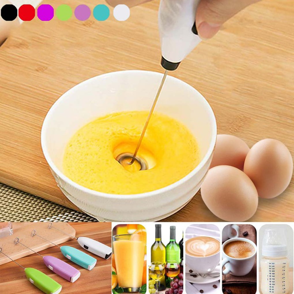 JJYY Kitchen Egg Beater Coffee Milk Drink Electric Frother Foamer Electric  Mini Handle Mixer Stirrer Baking Home Office Tools 1PC