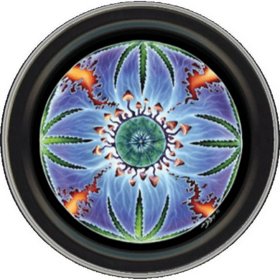 Stash Tins 3.5" Round Storage Container - Peyote Mandala