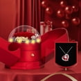 thumbnail image 3 of Rosa preservada con collar BNWXOY, regalo romántico, 3 of 7