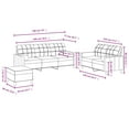 thumbnail image 4 of vidaXL 3 Piece Sofa Set with Pillows Dark Grey Fabric, 4 of 5