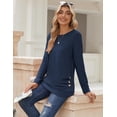thumbnail image 4 of Zeagoo Plus Size Womens Tops Crew Neck Solid Ladies Tops and Blouses Long Sleeve Tunic Tops To Wear With Leggings, 4 of 6