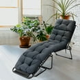 thumbnail image 3 of Costway 73'' Lounge Chaise Cushion Padded Recliner Cushion Indoor Outdoor Grey, 3 of 10
