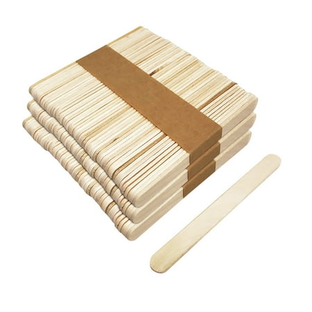 

[50/100/150 /200/300Count] Wooden -Purpose Sticks Craft ICES Ice Wax Waxing Tongue Wood Sticks Cookies compatible with Machine Stainless Steel Trays with Lids Wax Melt Silicone Candy Melts
