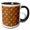 Black/White, variant on 3drose, Chic Brown and Image of Gold Wheat Pattern, 11oz Two-tone Blue Mug
