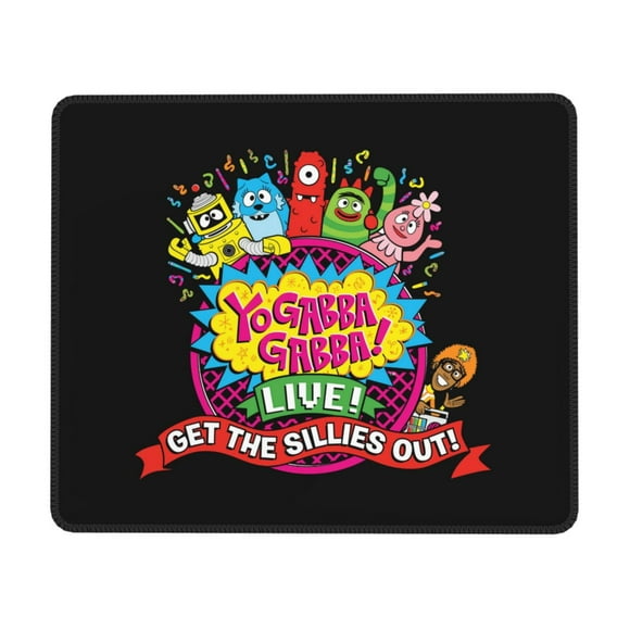 Yo Gabba Gabba Rubber Lock Edge Mouse pad, Office Desk pad, Writing pad, Multi Code Game pad Mouse Pads for Computers Laptop Mouse Mouse Pad