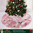 thumbnail image 6 of FMSHPON Pink Flamingos Xmas Christmas Tree Skirt Stand Mat for Holiday Party Decoration Indoor Outdoor 36 inches, 6 of 6