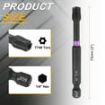thumbnail image 2 of Uxcell TT40 Torx Impact Screwdriver Bit 1/4" Hex Shank 3" Long Magnetic with Hole, 2 of 7