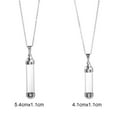 thumbnail image 2 of Gift For Ash Sand Openable Screw Cap Steel Chain Perfume Jars Lucky Charm Wishing Bottle Pendant Glass Vial Necklace 4.1CMX1.1CM, 2 of 8