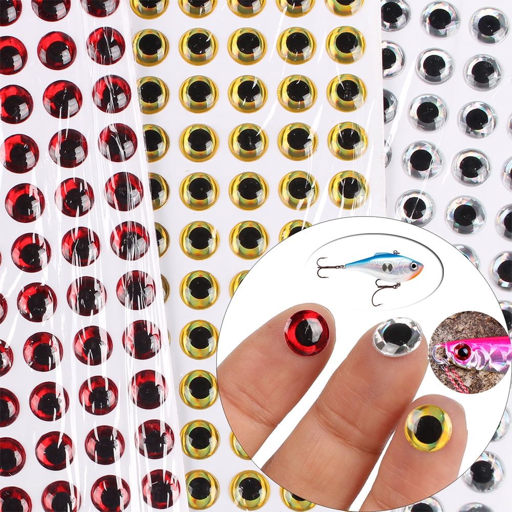 100pcs 3mm 12mm 3D Epoxy Fishing Eyes Pupil Fishing Lure Eyes for Making W9O9