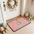 thumbnail image 4 of Weloille Easter Rabbit Floor Mat 1 Piece, 1.31 x 1.97 Ft Thickened Area Rug, Soft Non Slip Absorbent Doormat, Washable Welcome Mat for Entryway Door Bathroom Home Decoration, 4 of 6