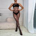 thumbnail image 3 of Gibobby Conjunto Lencería Tanga Y Bralette Lencería de Mujer de Encaje Sexy Mesh de Dormir Boudoir Outfits Lingerie Plus Size Body Lencería Conjunto De Lencería Sexy(Negro, Talla única), 3 of 4
