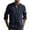 Dark Blue, variant on NaWent Men's Cotton Linen Henley Shirt Long Sleeve Hippie Casual Beach T Shirts White 8(XL)