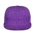 thumbnail image 2 of Gaeub Glitter Purple Flat Bill Snapback Hats Baseball Caps with Adjustable for Running Workouts and Outdoor Activities, 2 of 9