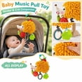 thumbnail image 3 of Plumora Plush Hedgehog Pull String Toy - Stroller and Car Seat Hanging, Crib Toys, Soft Stuffed Animal with Bell, Great for Infant Grasping, Safe Non-Toxic, Cute Plushies., 3 of 7