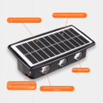 thumbnail image 1 of Luces solares para puerta de patio, luces de pared, luces de pared impermeables para exteriores, focos para villas, luces de pared de alto brillo con cabezal doble hacia arriba y hacia abajo, 1 of 5