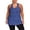 Blue, variant on 2026 New Women's Plus Size Workout Athletic Tank Tops Cross Backless Racerback Workout Running Sleevelss Shirts(Purple,XL)