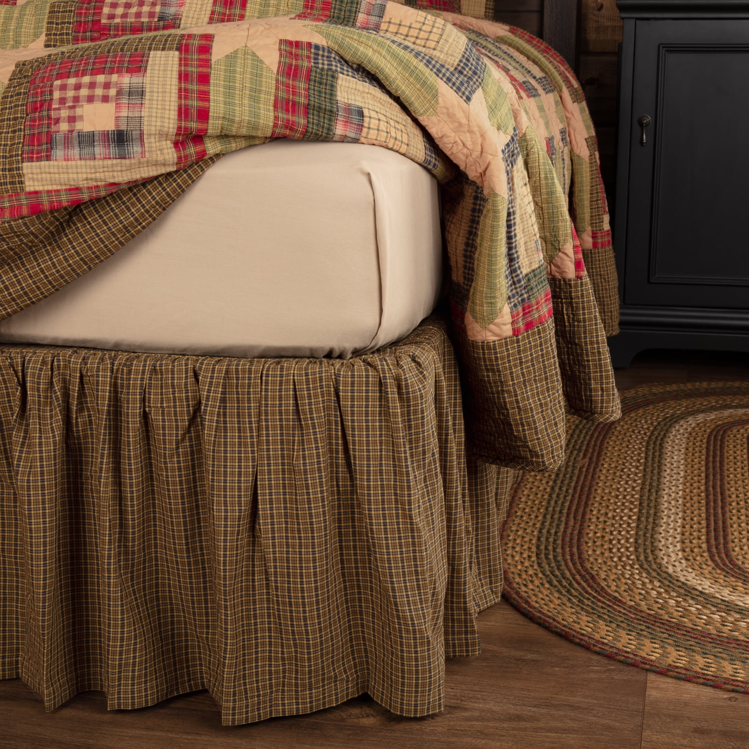 Moss Green Rustic Lodge Bedding Kilton Cotton Split Corners Moss Green Rustic Lodge Bedding Kilton Cotton Split Corners Gathered Plaid Queen Bed Skirt Com
