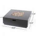 thumbnail image 5 of GDF Studio Jasmine Outdoor 50,000 BTU Square Fire Pit with Tank Holder, Brushed Brown, 5 of 13
