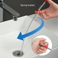thumbnail image 4 of Sewer Four-claw Sink Drain Clip Hook Bathroom Kitchen Cable Unlocker Black PP Material Softness Toilet Dredge Pipe, 4 of 14