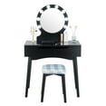 thumbnail image 3 of Patiojoy Ensemble de Coiffeuse avec Coiffeuse Éclairée, Miroir et Tiroirs, Noir, 3 of 8