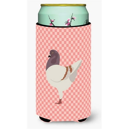 

Carolines Treasures BB7949TBC German Modena Pigeon Pink Check Tall Boy Beverage Insulator Hugger