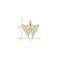 thumbnail image 3 of 10K Yellow Gold Butterfly Charm Pendant, Polished, 16.6 x 20 mm, 3 of 6