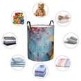 thumbnail image 4 of Fuzoiu Woman Under Blossoming Tree Print Circular Hamper,Laundry Basket with Handle,Collapsible Laundry,Dirty Clothes Storage Basket,for Bedroom Bathroom Dorm Living Room-Medium, 4 of 6