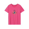 thumbnail image 1 of Camiseta de mujer con cuello redondo, elegante camiseta de manga corta para caminar, trabajar, mujer S, 1 of 7