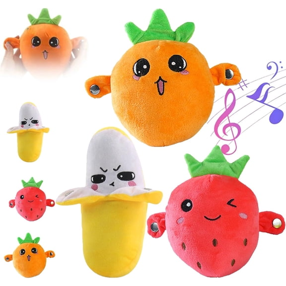 Interactive Plush Toys with Sounds, Musical Sensory Toys, Interactive Banana Plush Toy, Banana Soft Plush for Parties Christmas Birthday Gift