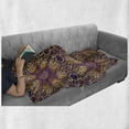 thumbnail image 6 of Purple Mandala Soft Flannel Fleece Throw Blanket, Bohemian Motif Style Design Universe Image, Cozy Plush for Indoor and Outdoor Use, 50" x 70", Purple Yellow, by Ambesonne, 6 of 6