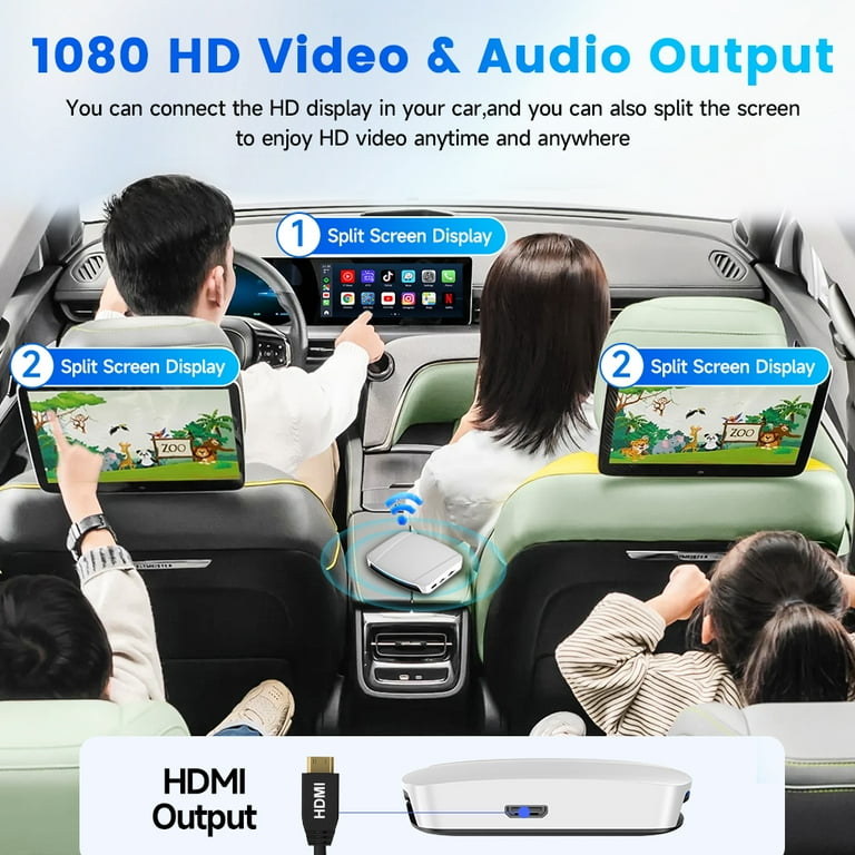 CarlinKit Tbox UHD, 4-in-1 Android 13 CarPlay AI TV Box, Wireless