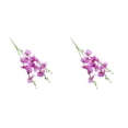 thumbnail image 3 of Yuarrent Flor artificial de oficina Orquídeas de baile falsas Banquete Flores de simulación realistas Adorno de planta de plástico Púrpura Púrpura 2Conjunto, 3 of 6